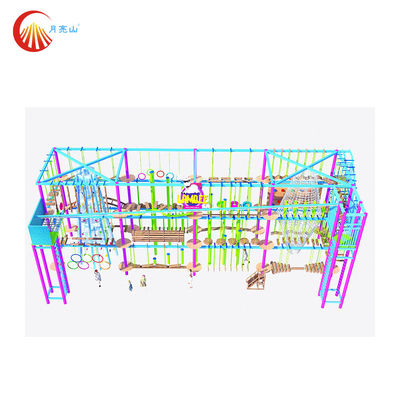 Theme Park Obstacle Outdoor Ropes Course Fit For Children Exercise