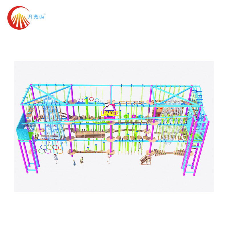 Theme Park Obstacle Outdoor Ropes Course Fit For Children Exercise